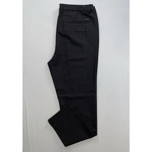 ICON Amsterdam 'The Tech Trousers' Flat Front Chino Pants in Black. Men's 34X29.